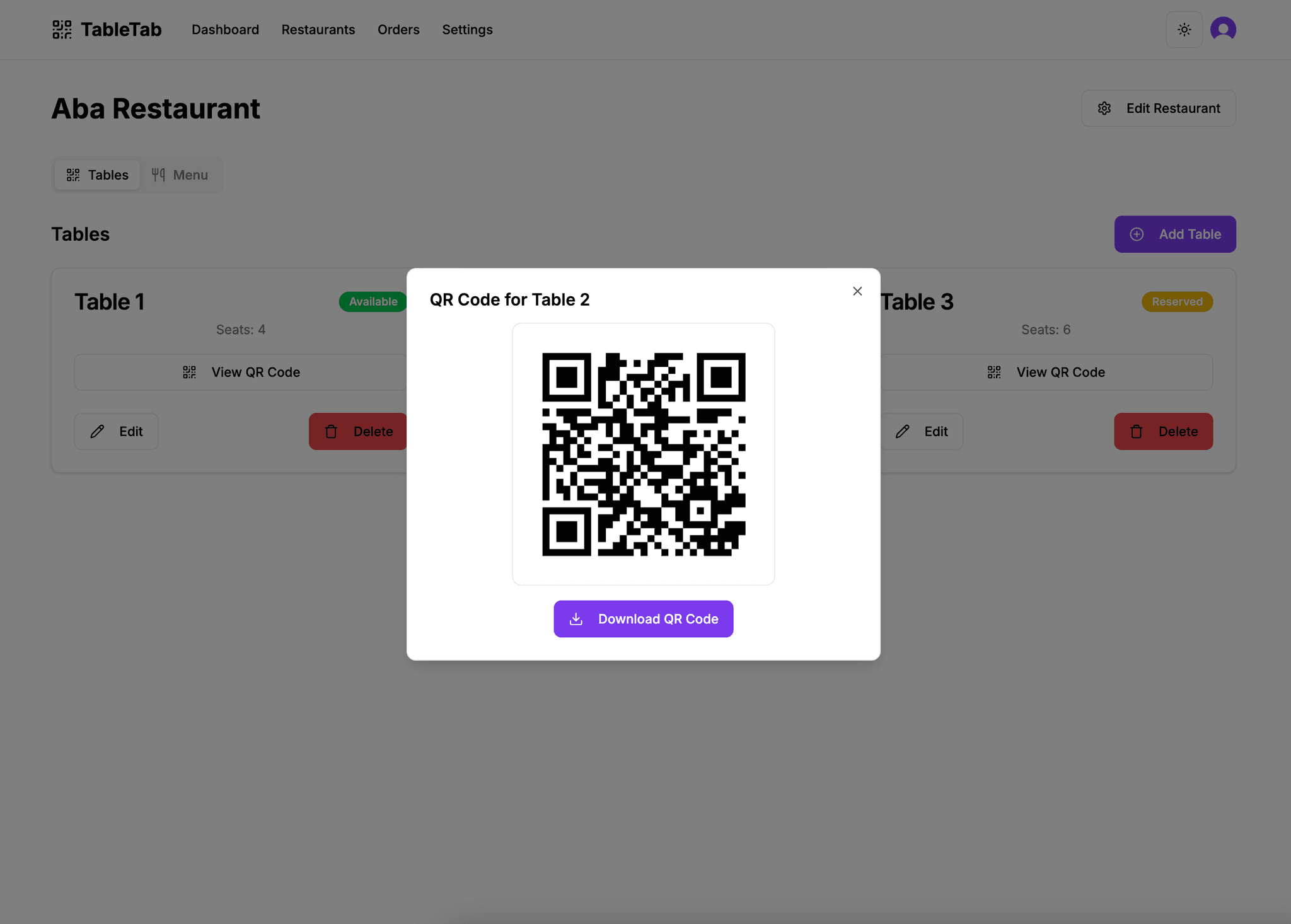 Tables Tap App Screenshot